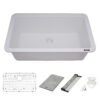 Ruvati 30-inch Granite Composite Workstation White Dual Mount Kitchen Sink - RVG2310WH
