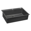 Ruvati 33 x 22 inch Gunmetal Black Stainless Steel Drop-in Topmount Kitchen Sink 16 Gauge Single Bowl - RVH5005BL
