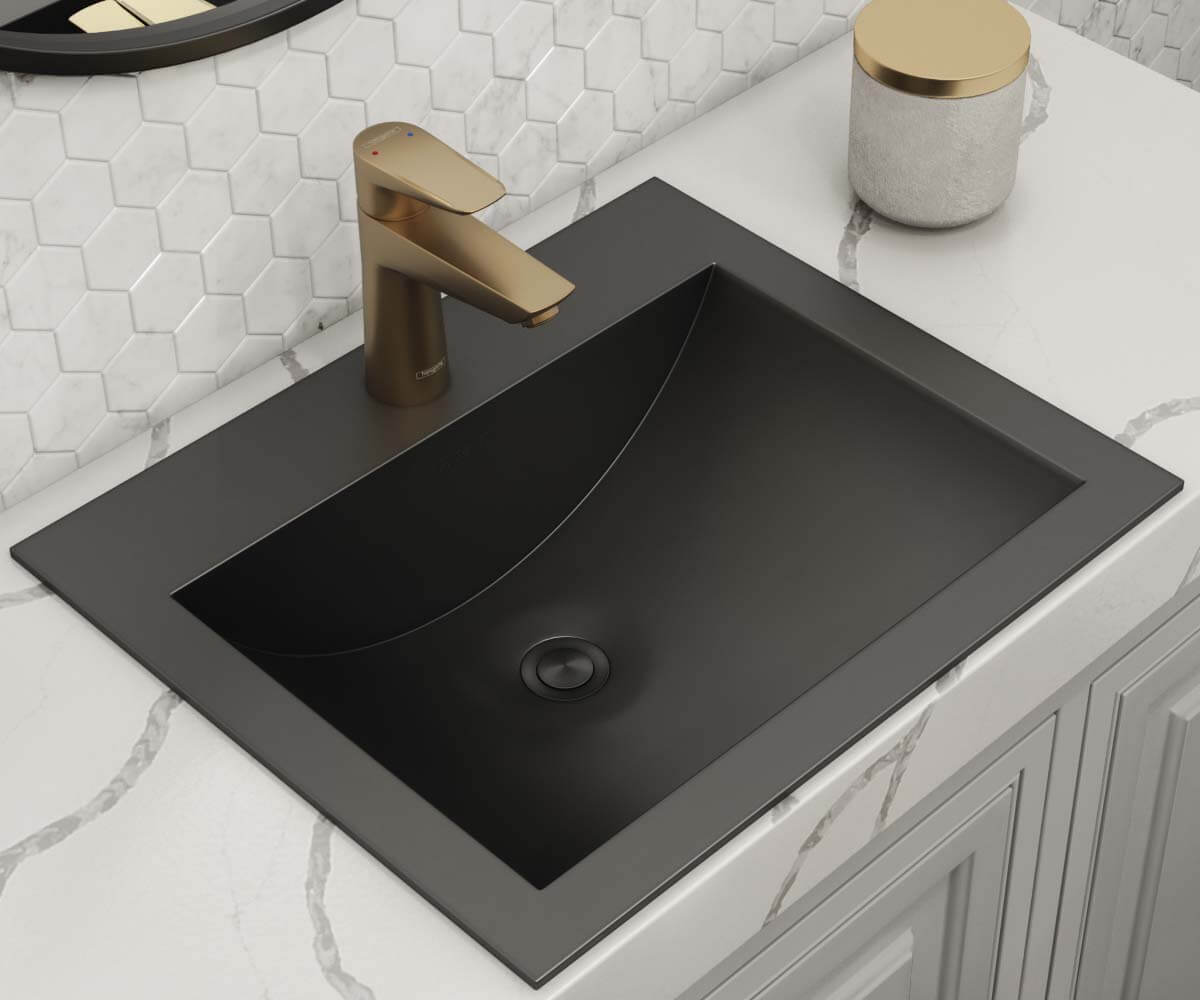 Gunmetal Black Stainless Steel Bathroom Sink