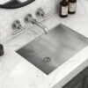 Ruvati 16 x 11 inch Brushed Stainless Steel Rectangular Bathroom Sink Undermount - RVH6107 Ruvati 16 x 11 inch Brushed Stainless Steel Rectangular Bathroom Sink Undermount - RVH6107
