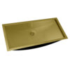 Ruvati 30 x 14 inch Brushed Gold Polished Brass Rectangular Bathroom Sink Undermount - RVH6120GG