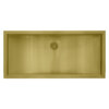 Ruvati 30 x 14 inch Brushed Gold Polished Brass Rectangular Bathroom Sink Undermount - RVH6120GG