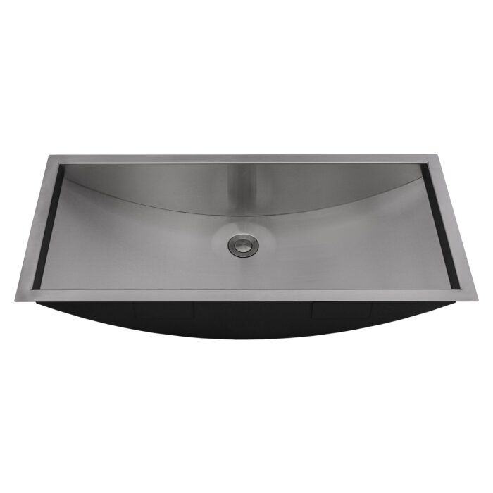 Brushed Stainless Steel Undermount Bathroom Sink