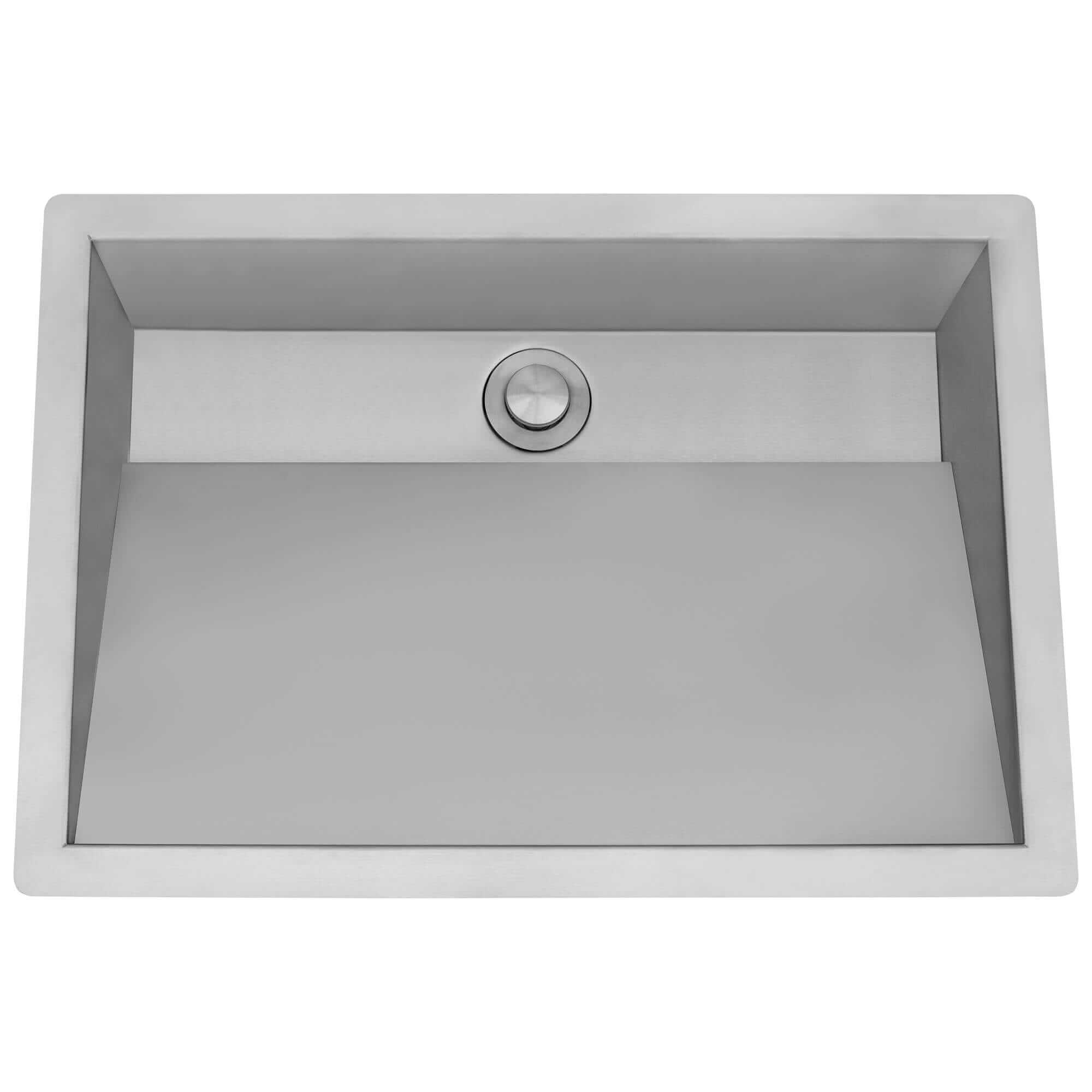 Brushed Stainless Steel Ramp Sink