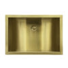 Ruvati 20 x 14 inch Semi-Recessed Drop-in Topmount Brushed Gold Polished Brass Rectangular Bathroom Sink - RVH6211GG
