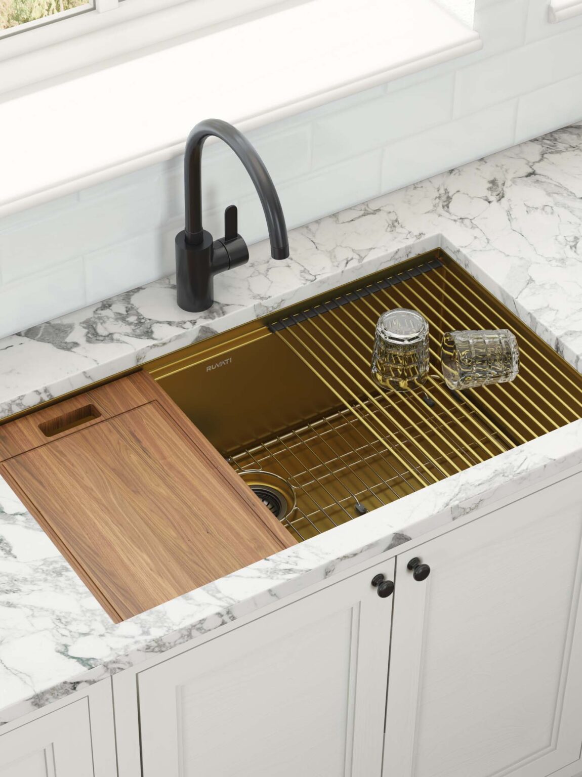 Luxury Finishes Add Style to Functionality: The New Giana Collection by Ruvati Brings Gold and Black Options