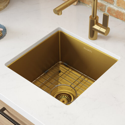 Matte Gold Undermount Bar Prep Sink
