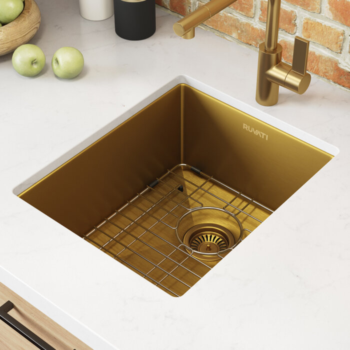 Matte Gold Undermount Prep Sink