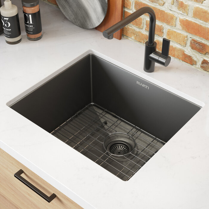 Undermount Bar Prep Sink Gunmetal Black
