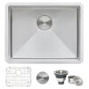 Ruvati 23-inch Undermount Stainless Steel Kitchen Sink 16 Gauge Rounded Corners Single Bowl - RVH7123 Ruvati 23-inch Undermount Stainless Steel Kitchen Sink 16 Gauge Rounded Corners Single Bowl - RVH7123