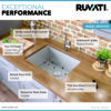Ruvati 23-inch Undermount Stainless Steel Kitchen Sink 16 Gauge Rounded Corners Single Bowl - RVH7123 Ruvati 23-inch Undermount Stainless Steel Kitchen Sink 16 Gauge Rounded Corners Single Bowl - RVH7123