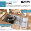 Ruvati 32-inch Undermount 16 Gauge Rounded Corners Kitchen Sink Stainless Steel Single Bowl - RVH7400 Ruvati 32-inch Undermount 16 Gauge Rounded Corners Kitchen Sink Stainless Steel Single Bowl - RVH7400