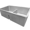 Ruvati 32-inch Low-Divide Undermount 50/50 Double Bowl 16 Gauge Rounded Corners Stainless Steel Kitchen Sink - RVH7411 Ruvati 32-inch Low-Divide Undermount 50/50 Double Bowl 16 Gauge Rounded Corners Stainless Steel Kitchen Sink - RVH7411