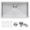 Ruvati 33-inch Undermount 16 Gauge Rounded Corners Large Kitchen Sink Stainless Steel Single Bowl - RVH7433 Ruvati 33-inch Undermount 16 Gauge Rounded Corners Large Kitchen Sink Stainless Steel Single Bowl - RVH7433