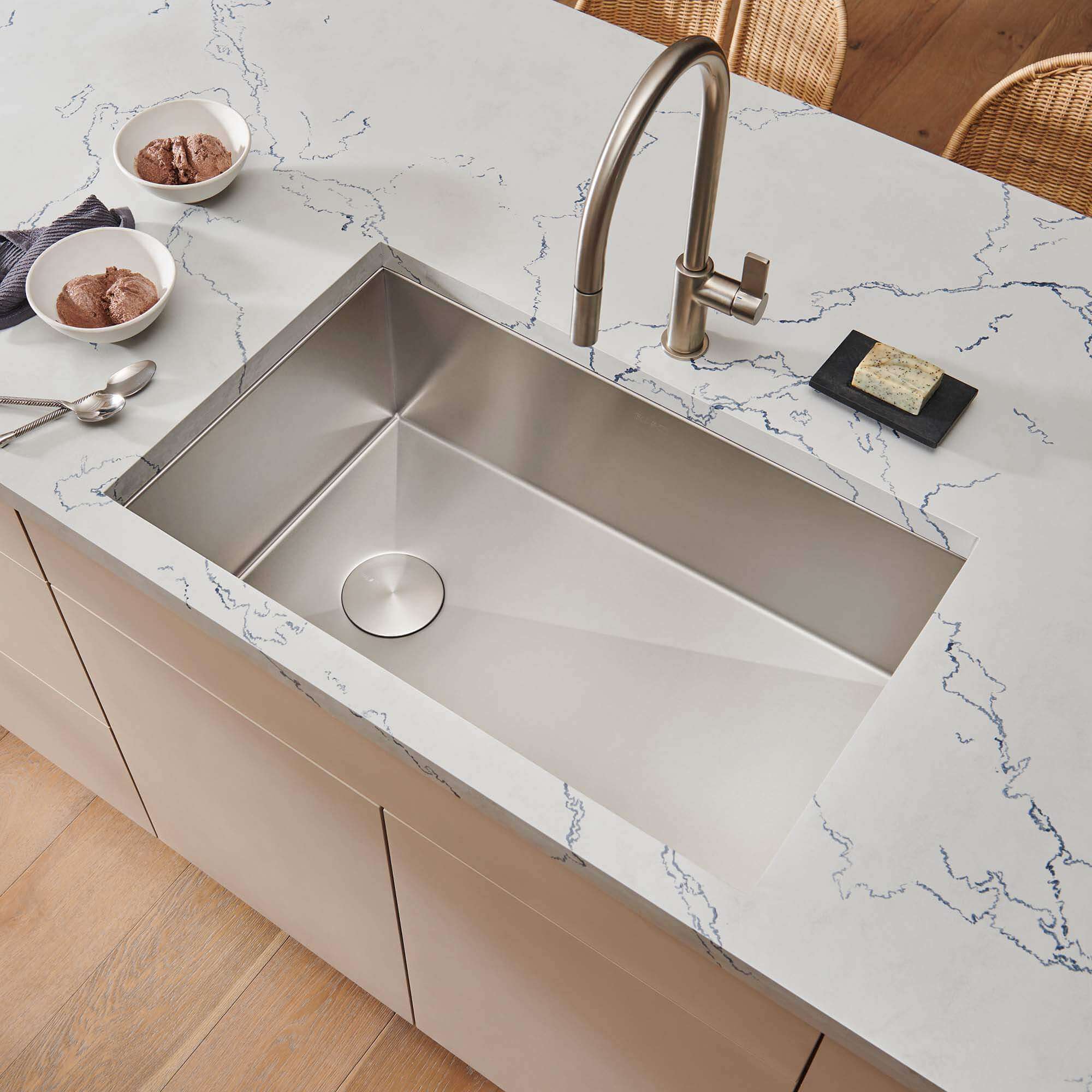 Offset Drain Stainless Steel Sink