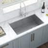Ruvati 32-inch Slope Bottom Offset Drain Reversible Kitchen Sink Undermount 16 Gauge Stainless Steel - RVH7490
