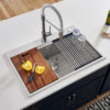 Workstation Drop-in Kitchen Sink Stainless Steel