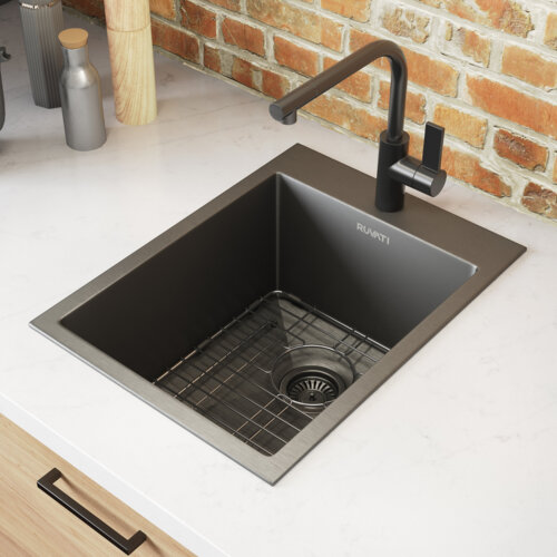 Gunmetal Black Drop-in Bar Sink