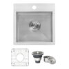 Ruvati 15 x 15 inch Drop-in Topmount Bar Prep Sink 16 Gauge Stainless Steel Single Bowl - RVH8115
