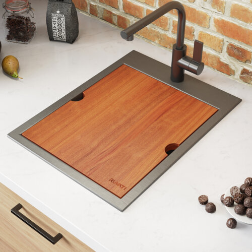 Gunmetal Black Drop-in Workstation Sink