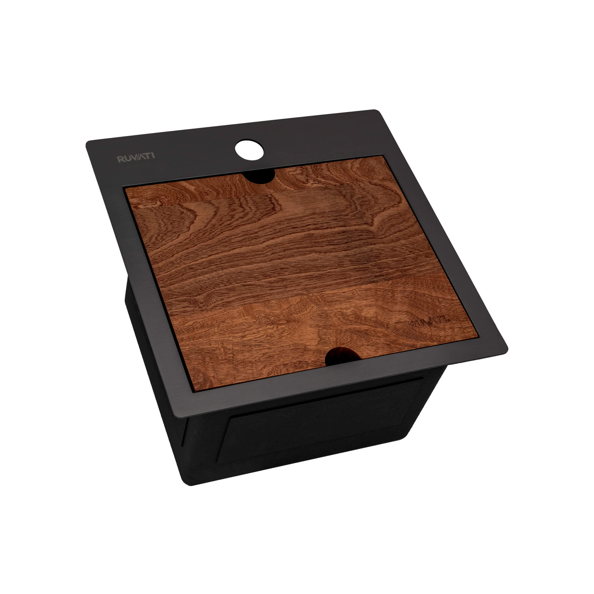 Gunmetal Black Workstation Bar Sink