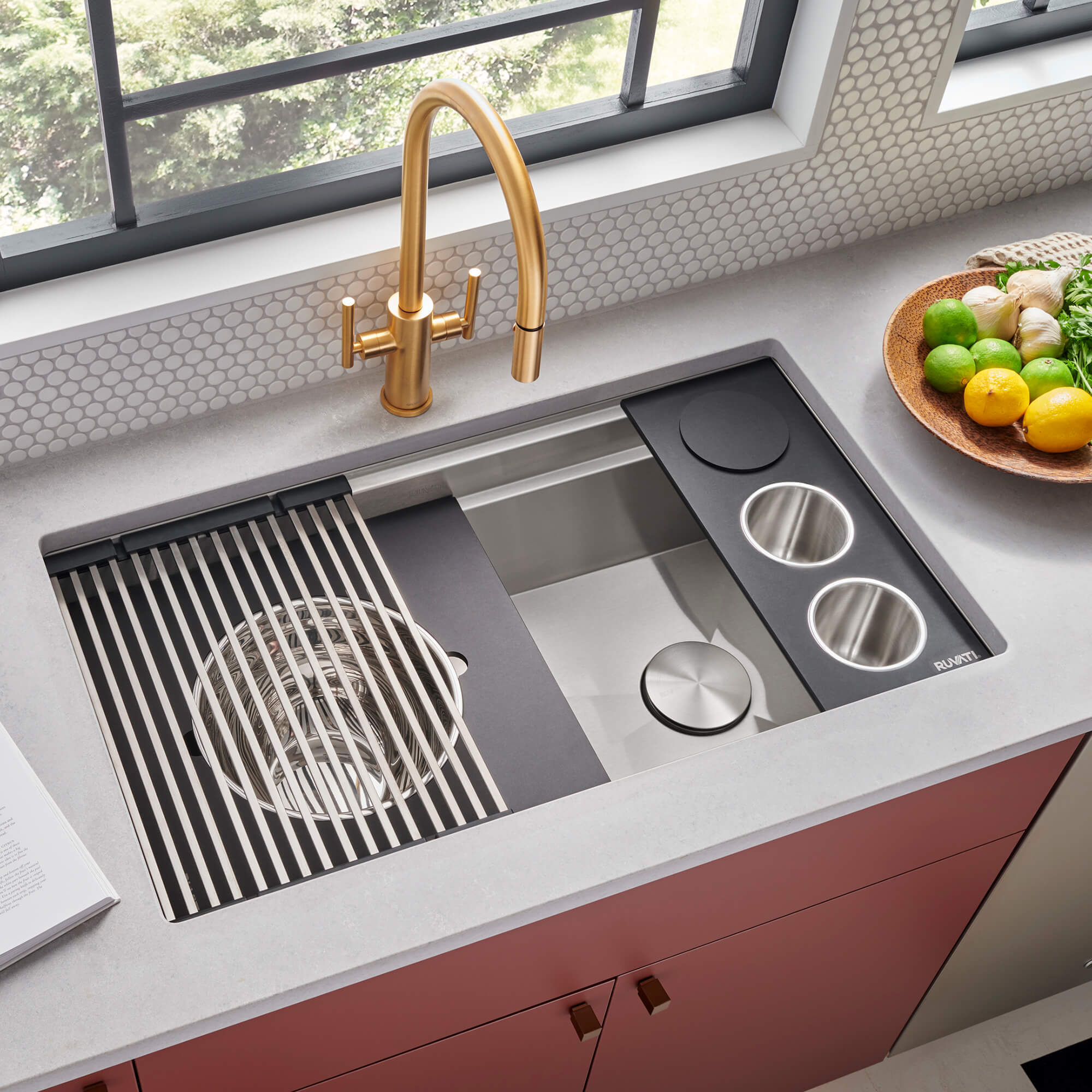 Ledge Undermount Workstation Stainless Steel Sink
