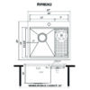 Ruvati Glass Rinser and Sink Combo 22 inch Workstation for Wet Bar Bottle Washer Drop in Topmount - RVH8262ST