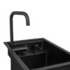 Ruvati 20 inch Gunmetal Black Stainless Steel RV Sink With Concealed Faucet and Soap DIspenser - RVH8272BL