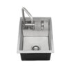 Ruvati 20 inch Stainless Steel RV Sink With Concealed Faucet and Soap DIspenser - RVH8272ST Stainless Steel Dual Mount Sink