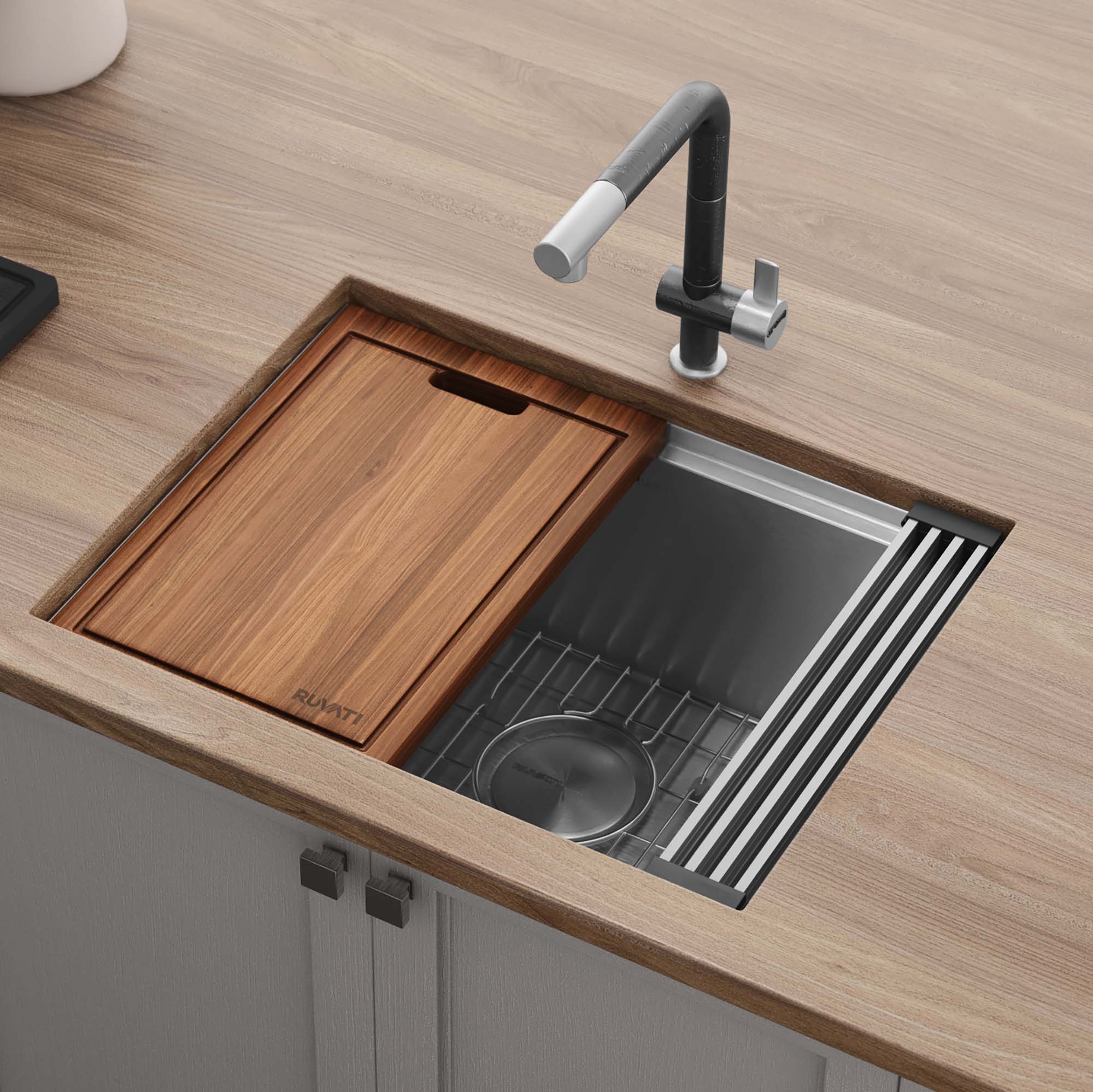 Workstation Kitchen Ledge Sink