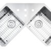 Ruvati Corner Butterfly Undermount Kitchen Sink 16 Gauge 44" Double Bowl - RVH8400