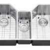 Ruvati 35" Triple Bowl Undermount 16 Gauge Stainless Steel Kitchen Sink - RVH8500