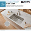 Ruvati® HexBottom™ 30-inch Workstation Scratch Resistant Embossed Texture Kitchen Sink Stainless Steel - RVH8630
