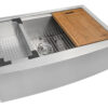 Ruvati 36-inch Apron-front Workstation Farmhouse Kitchen Sink 16 Gauge Stainless Steel Single Bowl - RVH9300 Ruvati 36-inch Apron-front Workstation Farmhouse Kitchen Sink 16 Gauge Stainless Steel Single Bowl - RVH9300