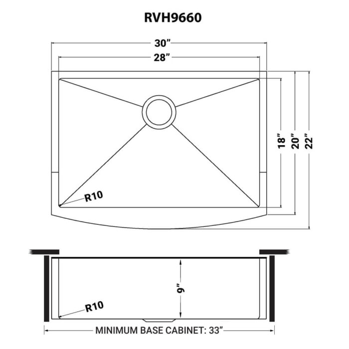 Ruvati 30-inch Apron-Front Farmhouse Kitchen Sink - Brass Tone Matte Gold Stainless Steel Single Bowl - RVH9660GG