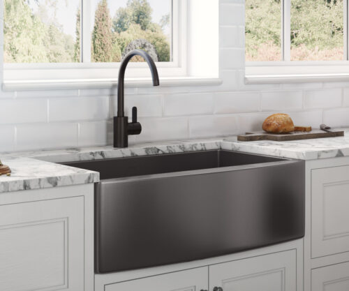 Gunmetal Black Apron-Front Sink