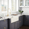 Ruvati 30 x 20 inch Fireclay Reversible Farmhouse Apron-Front Kitchen Sink Single Bowl - Biscuit - RVL2100BS