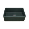 Ruvati 30 x 20 inch Fireclay Reversible Farmhouse Apron-Front Kitchen Sink Single Bowl - Emerald Green - RVL2100EG