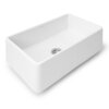 Ruvati 30 x 20 inch Fireclay Reversible Farmhouse Apron-Front Kitchen Sink Single Bowl - White - RVL2100WH Ruvati 30 x 20 inch Fireclay Reversible Farmhouse Apron-Front Kitchen Sink Single Bowl - White - RVL2100WH