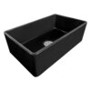 Ruvati 33 x 20 inch Fireclay Reversible Farmhouse Apron-Front Kitchen Sink Single Bowl - Glossy Black - RVL2300BK Ruvati 33 x 20 inch Fireclay Reversible Farmhouse Apron-Front Kitchen Sink Single Bowl - Glossy Black - RVL2300BK
