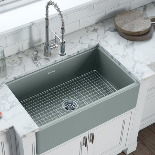 Horizon Gray Reversible Fireclay Sink
