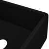 Ruvati 23-inch Fireclay Farmhouse Kitchen Laundry Utility Sink Single Bowl - Glossy Black- RVL2468BK