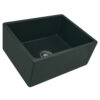 Ruvati 23-inch Fireclay Farmhouse Kitchen Laundry Utility Sink Single Bowl - Emerald Green - RVL2468EG