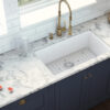 Ruvati 27-inch Fireclay Undermount / Drop-in Topmount Kitchen Sink Single Bowl - White - RVL2707WH