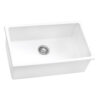 Ruvati 30-inch Fireclay Undermount / Drop-in Topmount Kitchen Sink Single Bowl - White - RVL3030WH Ruvati 30-inch Fireclay Undermount / Drop-in Topmount Kitchen Sink Single Bowl - White - RVL3030WH