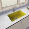 Ruvati 30-inch Fireclay Undermount / Drop-in Topmount Kitchen Sink Single Bowl - Yellow - RVL3030YL