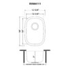 Ruvati 12 x 18 inch Undermount 16 Gauge Stainless Steel Bar Prep Sink - RVM4111