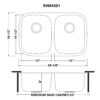 Ruvati 29-inch Undermount 50/50 Double Bowl 16 Gauge Stainless Steel Kitchen Sink - RVM4301 Ruvati 29-inch Undermount 50/50 Double Bowl 16 Gauge Stainless Steel Kitchen Sink - RVM4301