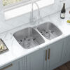 Ruvati 32-inch Undermount 60/40 Double Bowl 16 Gauge Stainless Steel Kitchen Sink - RVM4310 Ruvati 32-inch Undermount 60/40 Double Bowl 16 Gauge Stainless Steel Kitchen Sink - RVM4310