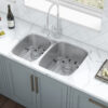 Ruvati 32-inch Undermount 40/60 Double Bowl 16 Gauge Stainless Steel Kitchen Sink - RVM4315